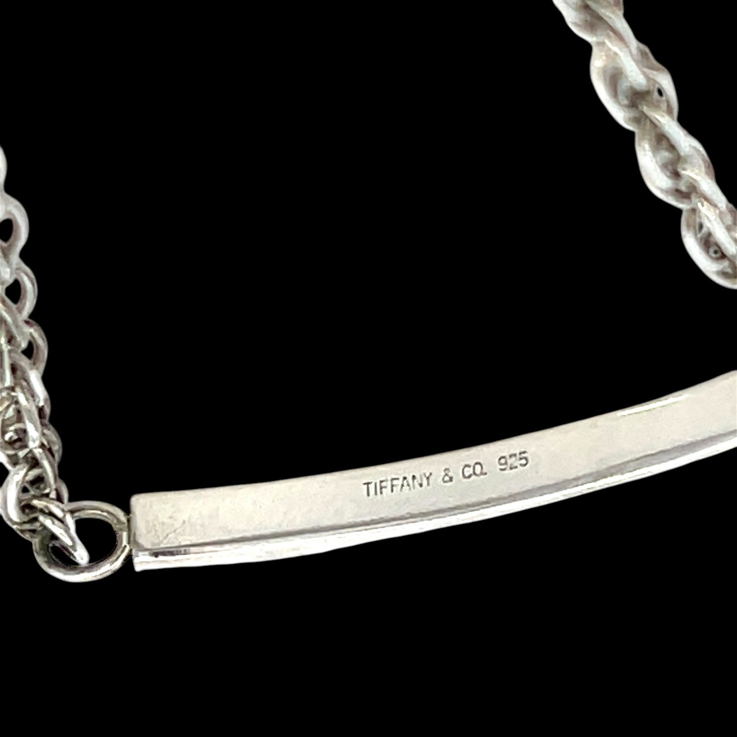 Tiffany & Co Estate Rope Chain Bracelet 7.5" Sterling Silver 4.9 Grams TIF803