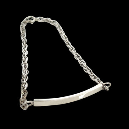 Tiffany & Co Estate Rope Chain Bracelet 7.5" Sterling Silver 4.9 Grams TIF803