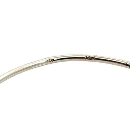 Tiffany & Co Estate Interlocked Bangle Bracelet 6.5" 18KT + Silver TIF799