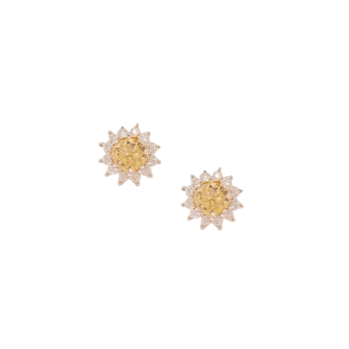 Natural Sapphire Diamond Stud Earrings 14k Yellow Gold 2 TCW Certified $4,975 211887