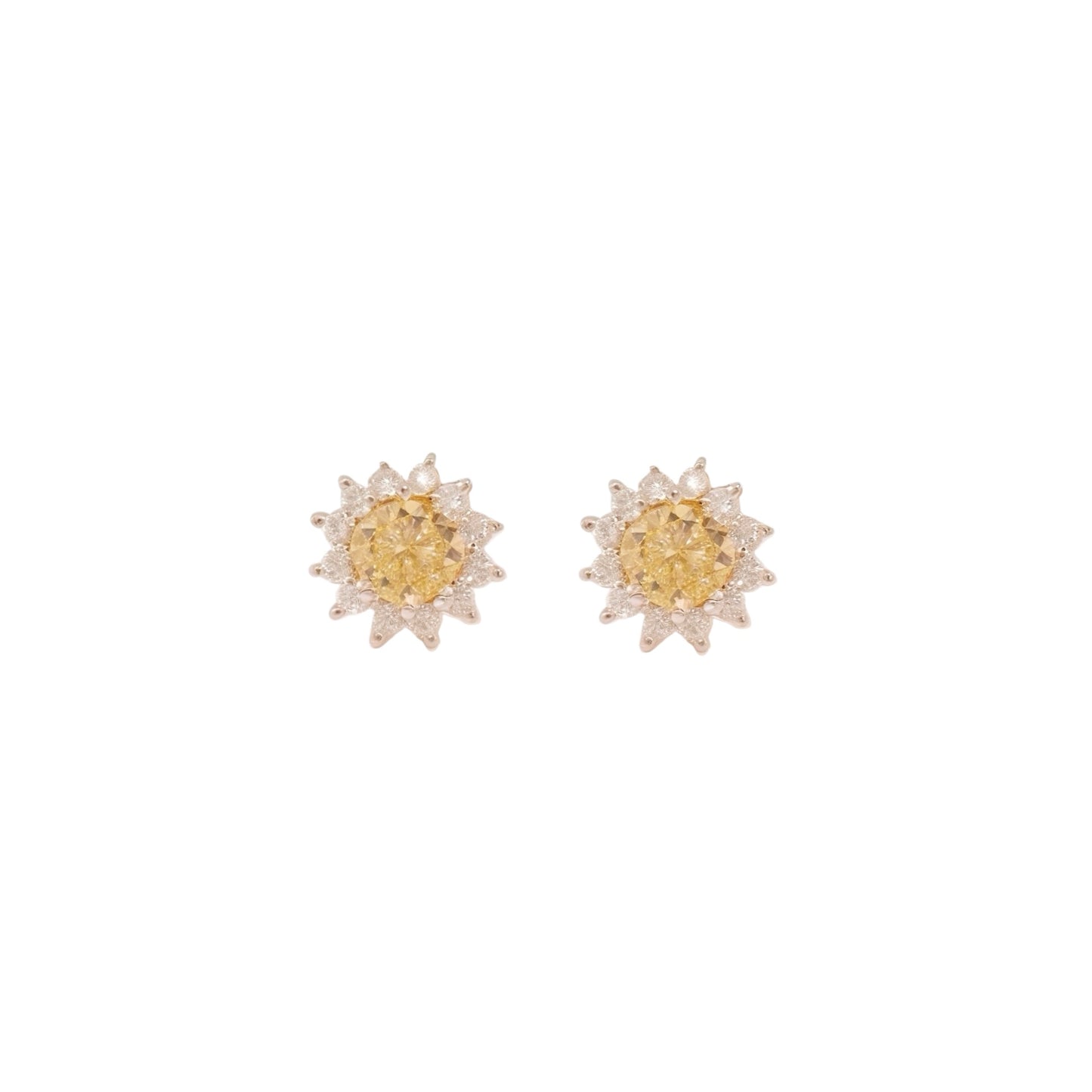 Natural Sapphire Diamond Stud Earrings 14k Yellow Gold 2 TCW Certified $4,975 211887
