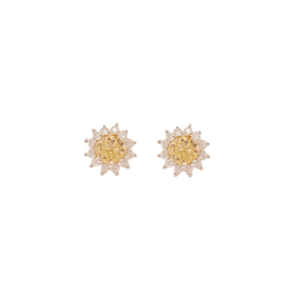 Natural Sapphire Diamond Stud Earrings 14k Yellow Gold 2 TCW Certified $4,975 211887