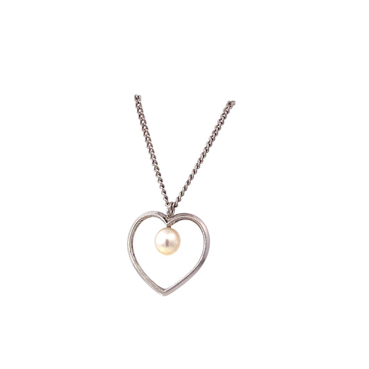 Mikimoto Estate Akoya Pearl Necklace 16" Sterling Silver M431