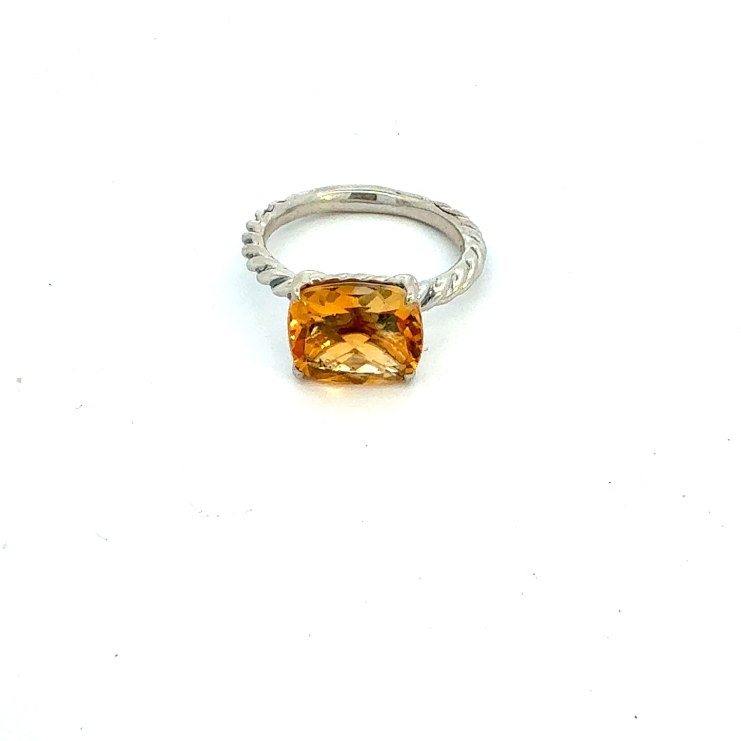 David Yurman Madeira Citrine Ring Size 8.5 Silver DY763