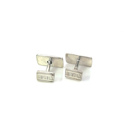 Tiffany & Co Estate "Atlas" Cufflinks Sterling Silver 9.43 Grams TIF779