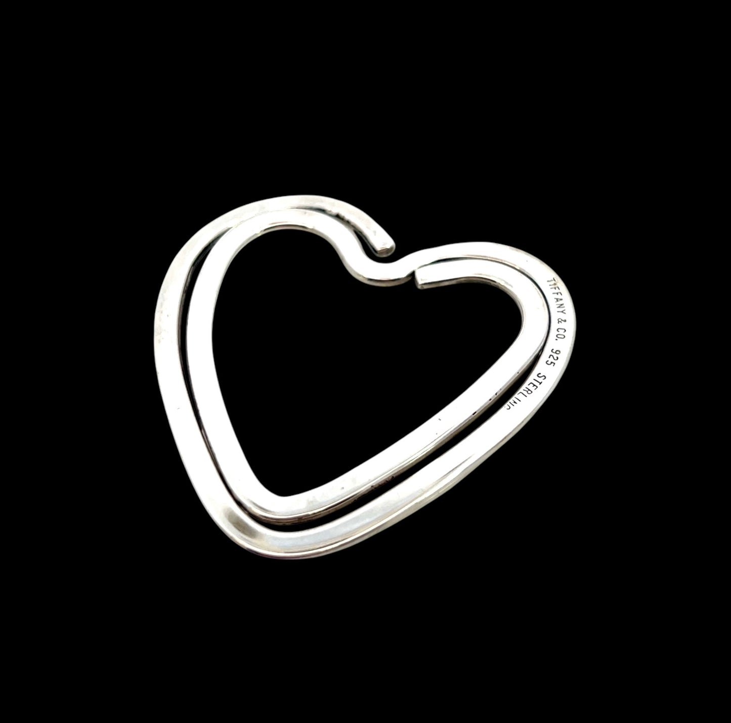 Tiffany & Co Estate Heart Money Clip or Bookmark Sterling Silver 10.3 GR TIF793