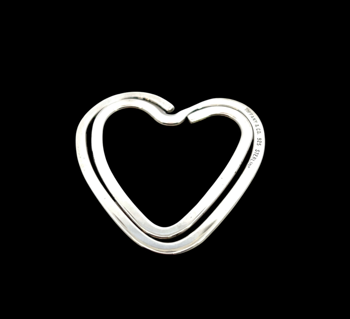 Tiffany & Co Estate Heart Money Clip or Bookmark Sterling Silver 10.3 GR TIF793