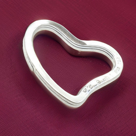 Tiffany & Co Estate Heart Money Clip or Bookmark Sterling Silver TIF819