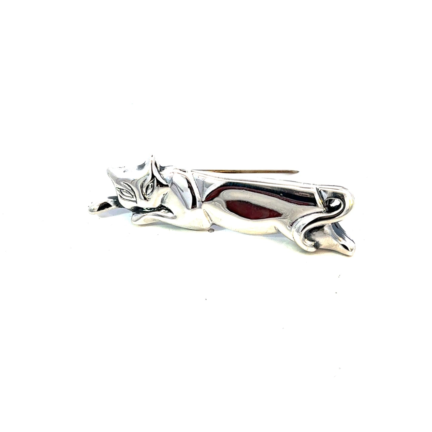 Tiffany & Co Estate Cat Brooch Sterling Silver 11 Grams TIF843