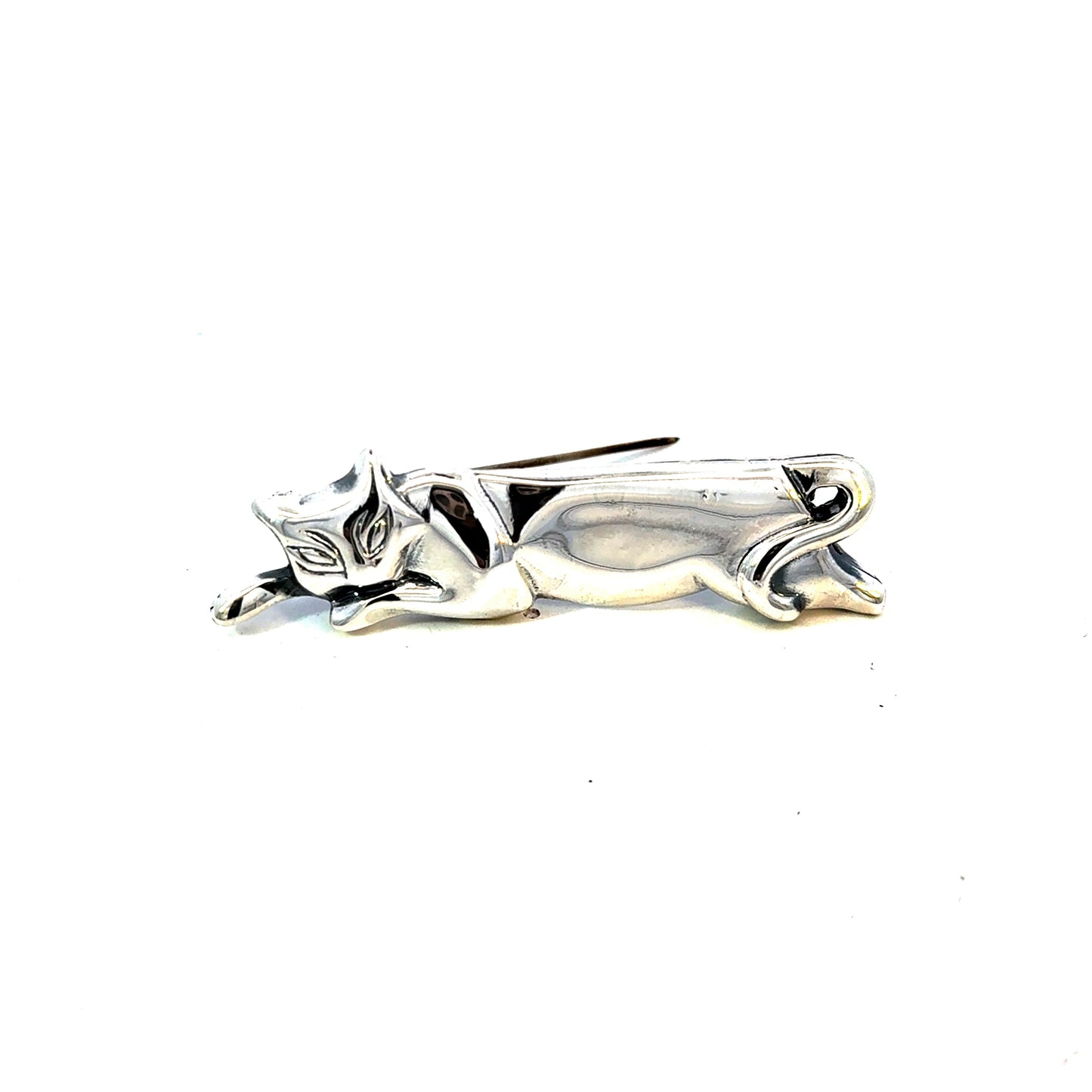 Tiffany & Co Estate Cat Brooch Sterling Silver 11 Grams TIF843