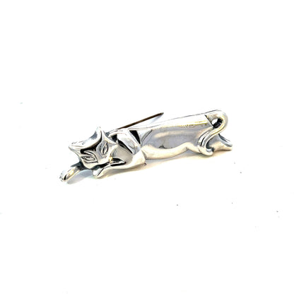 Tiffany & Co Estate Cat Brooch Sterling Silver 11 Grams TIF843