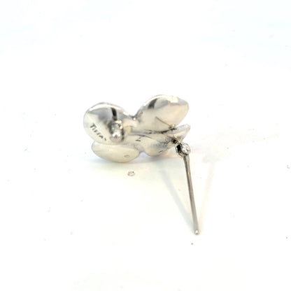 Tiffany & Co Estate Dogwood 4 leaf clover Flower Brooch Sterling Silver 4.45 Grams TIF845