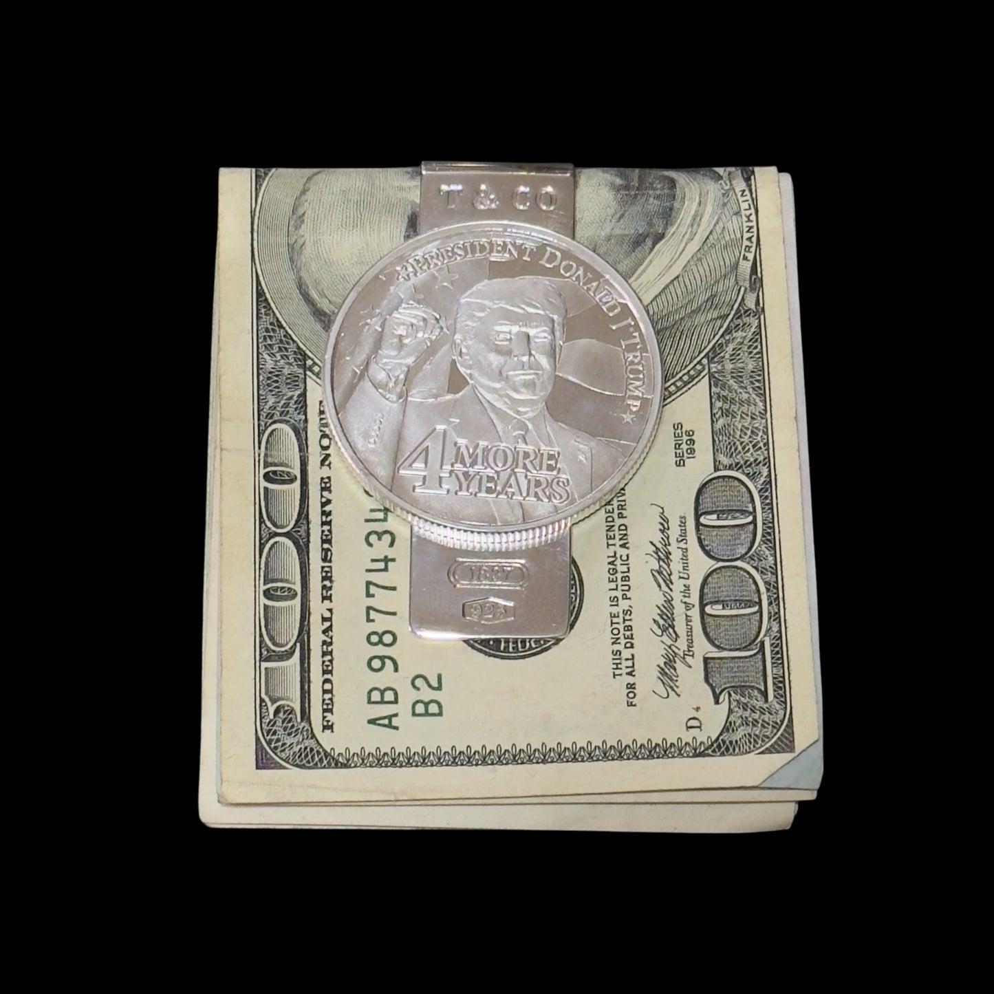 Tiffany & Co Trump Money Clip Sterling Silver Estate TIF906