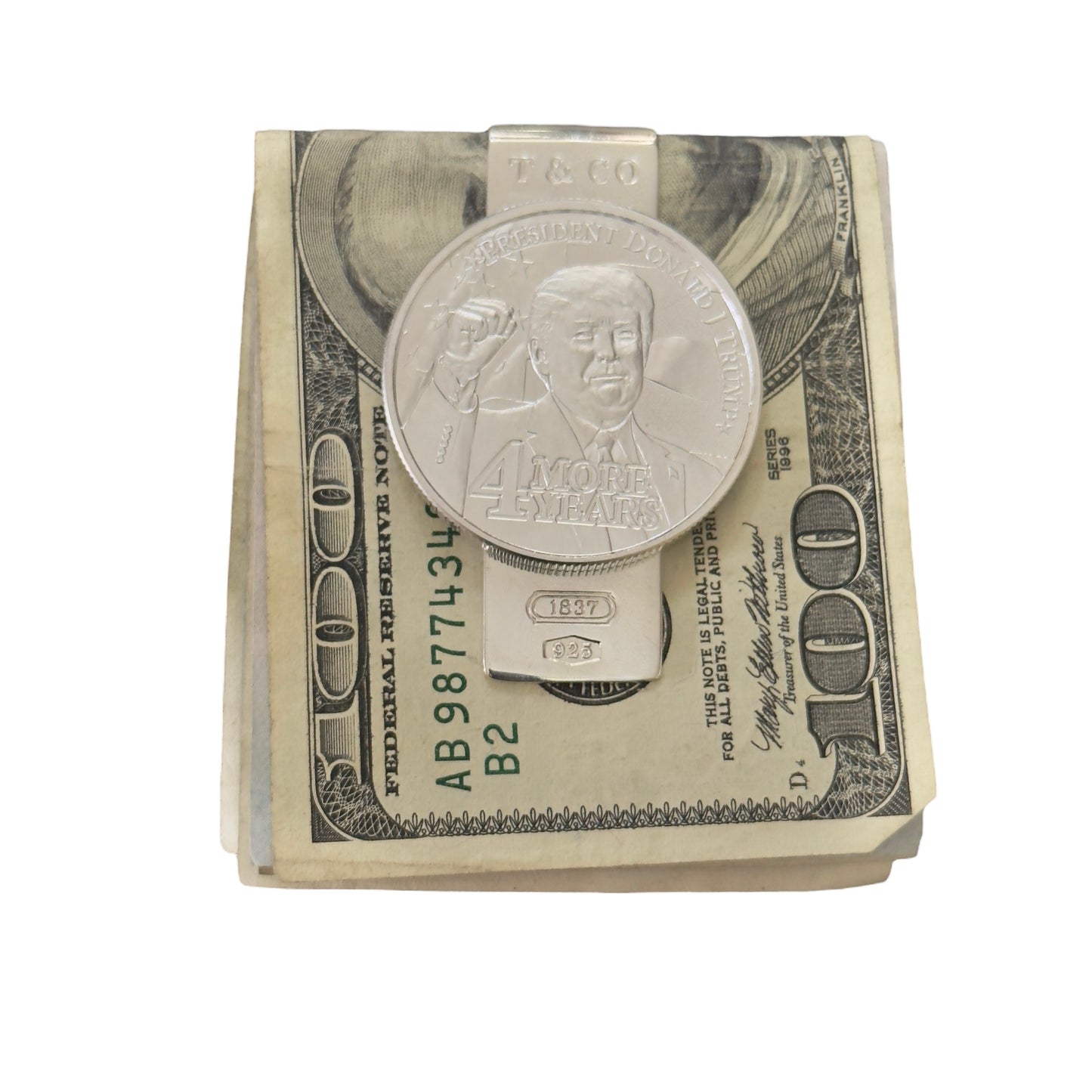 Tiffany & Co Trump Money Clip Sterling Silver Estate TIF906