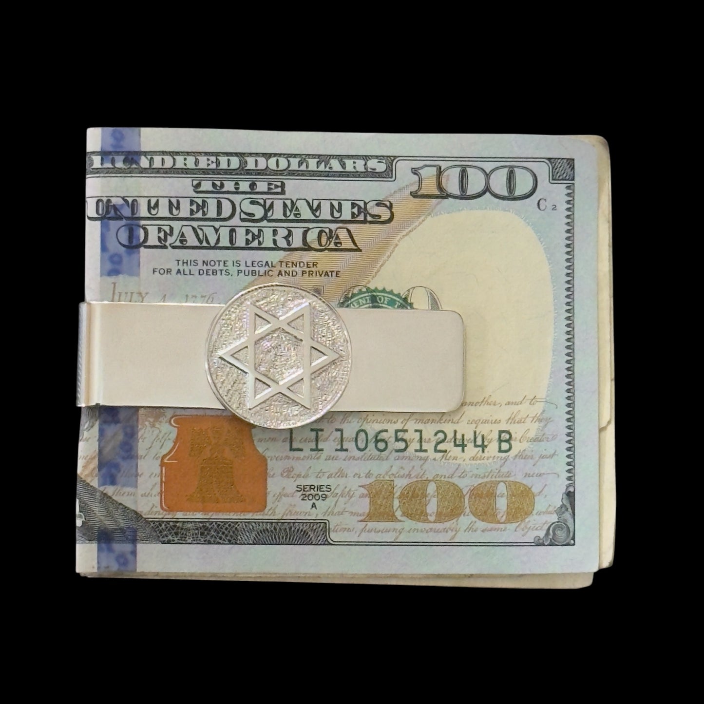 Tiffany & Co Star Of David Money Clip Sterling Silver Estate TIF907