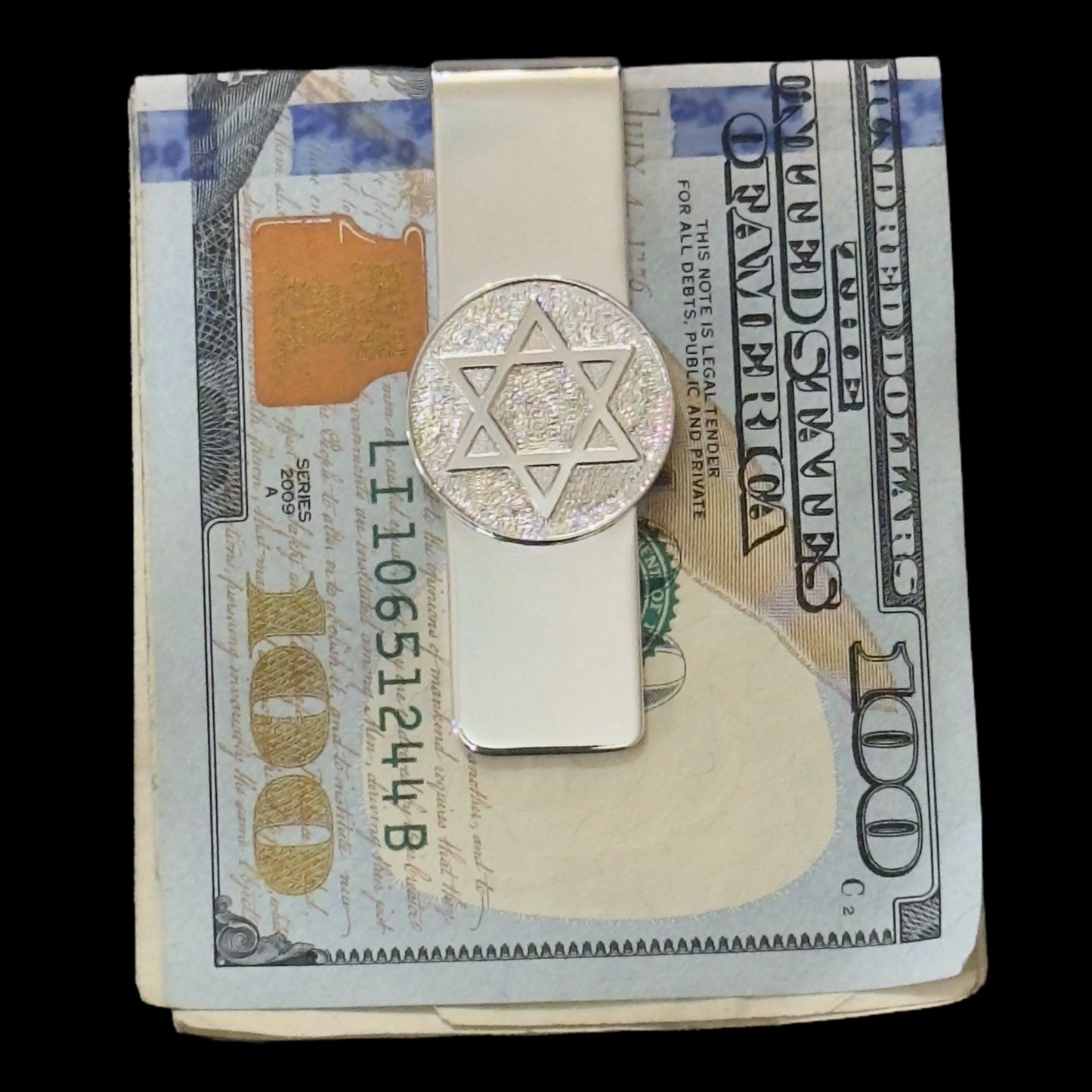 Tiffany & Co Star Of David Money Clip Sterling Silver Estate TIF907