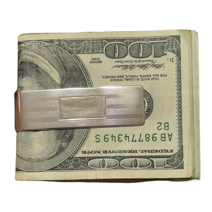 Tiffany & Co Etched Money Clip Sterling Silver Estate TIF910