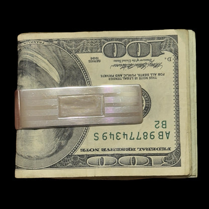 Tiffany & Co Etched Money Clip Sterling Silver Estate TIF910