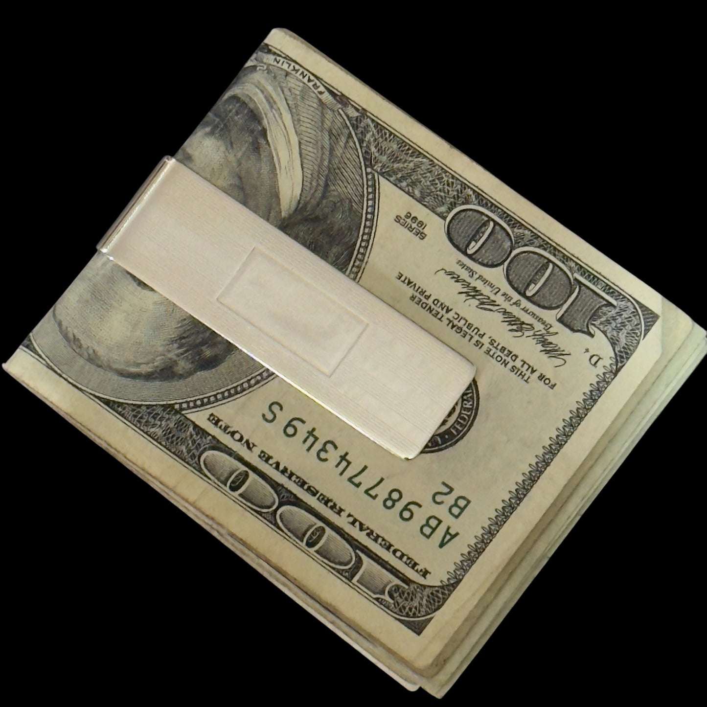 Tiffany & Co Etched Money Clip Sterling Silver Estate TIF910