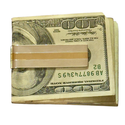 Tiffany & Co Money Clip 18 KT Gold + Sterling Silver Estate TIF912