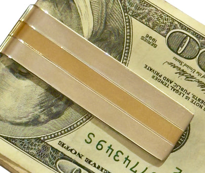 Tiffany & Co Money Clip 18 KT Gold + Sterling Silver Estate TIF912