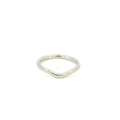 Tiffany & Co Platinum Wave Band Ring Size 6.5 By Elsa Peretti 2.2 mm Estate TIF923