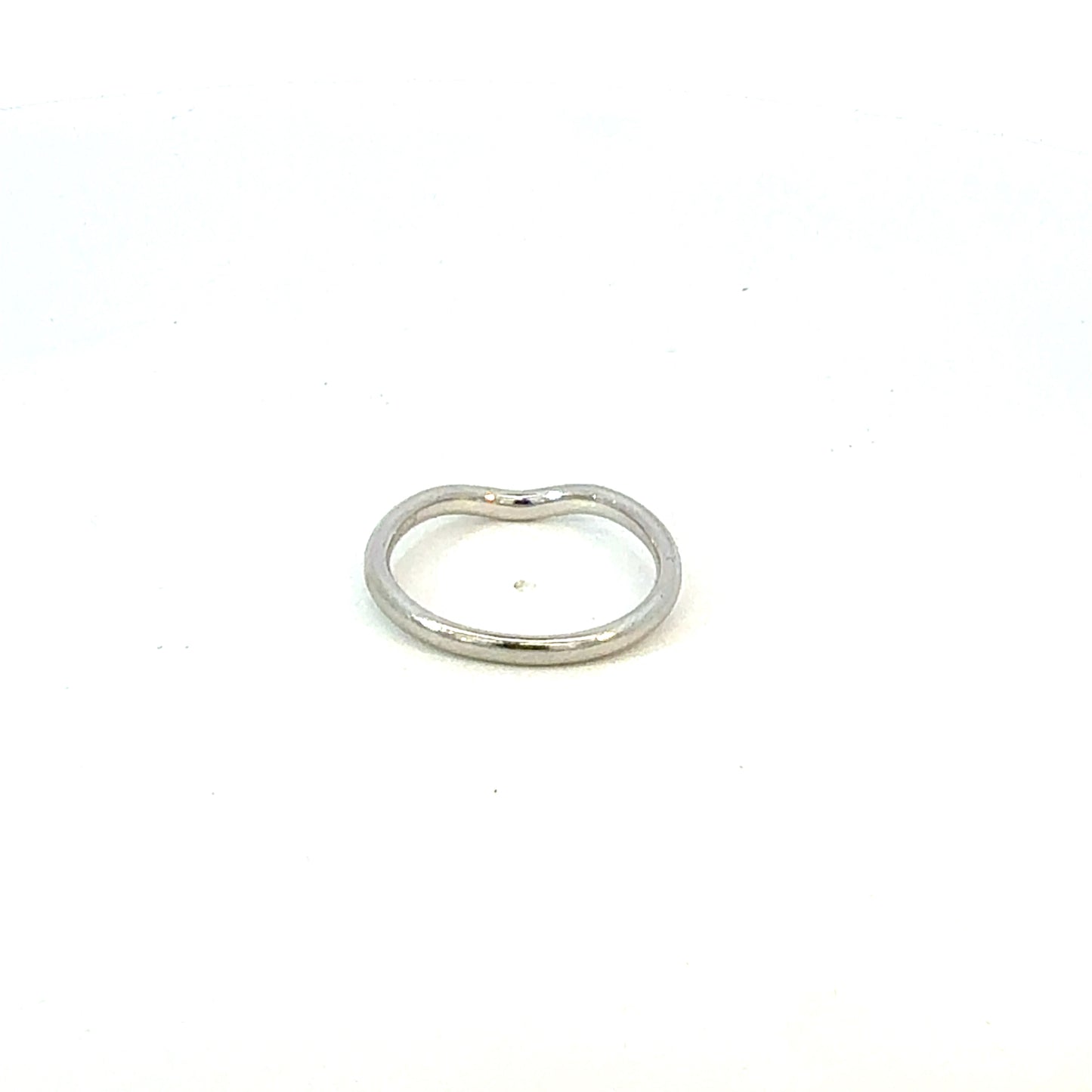 Tiffany & Co Platinum Wave Band Ring Size 6.5 By Elsa Peretti 2.2 mm Estate TIF923