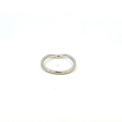 Tiffany & Co Platinum Wave Band Ring Size 6.5 By Elsa Peretti 2.2 mm Estate TIF923