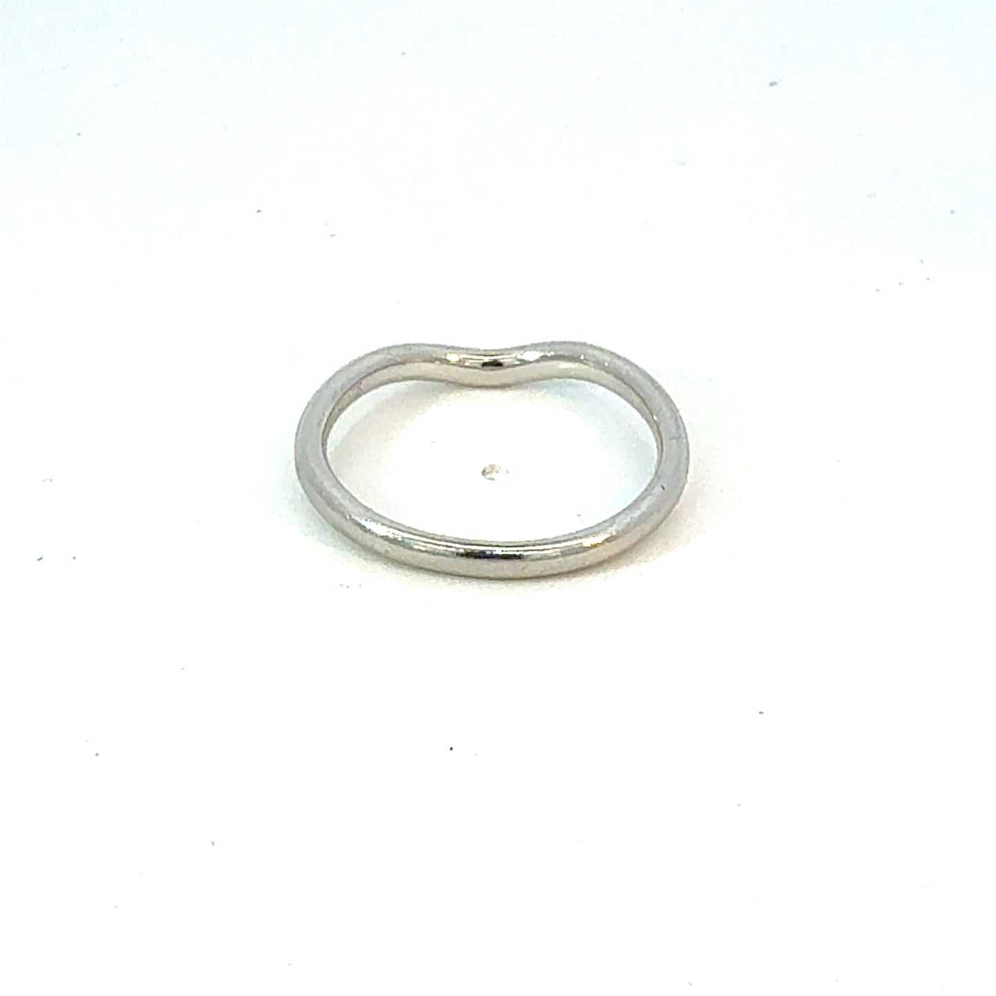 Tiffany & Co Platinum Wave Band Ring Size 6.5 By Elsa Peretti 2.2 mm Estate TIF923