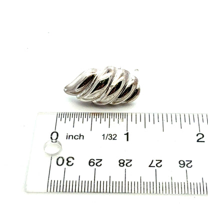 Tiffany & Co Omega Back Earrings Sterling Silver Estate TIF937