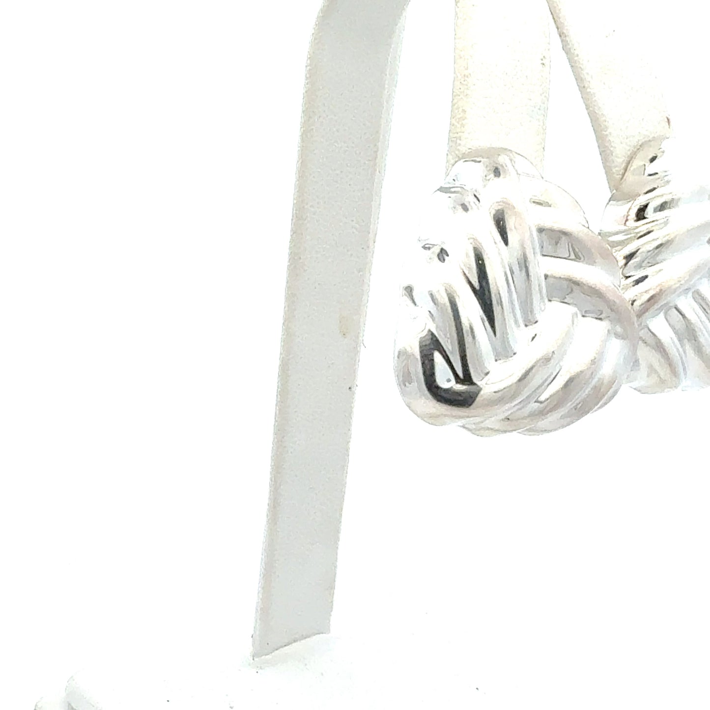 Tiffany & Co Puffed Omega Back Earrings Non Pierced Sterling Silver Estate TIF938