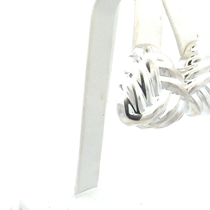 Tiffany & Co Puffed Omega Back Earrings Non Pierced Sterling Silver Estate TIF938