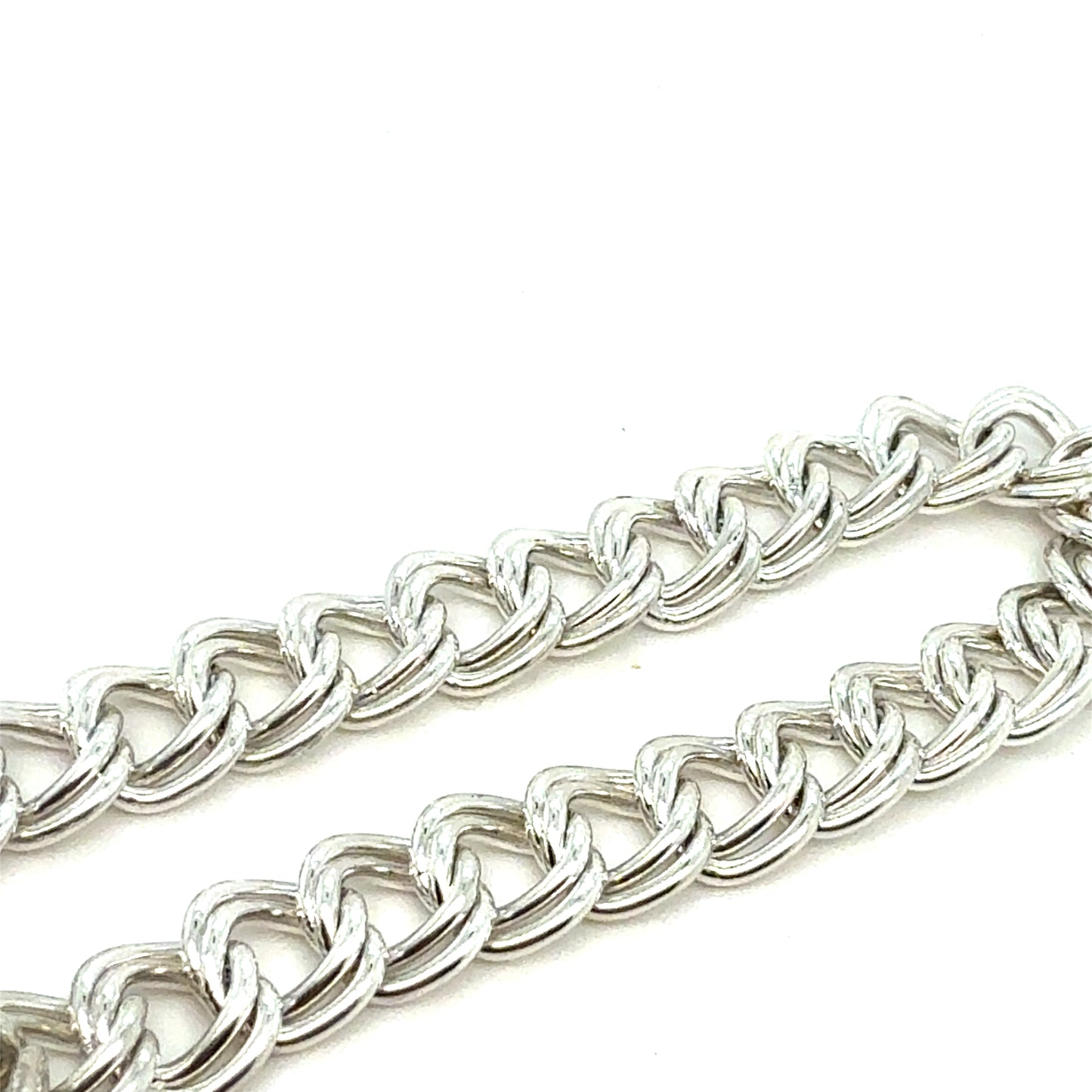 Tiffany & Co Estate Double Chain Bracelet 7.5" Sterling Silver TIF949