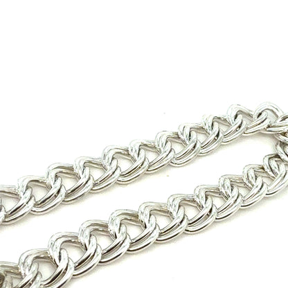 Tiffany & Co Estate Double Chain Bracelet 7.5" Sterling Silver TIF949