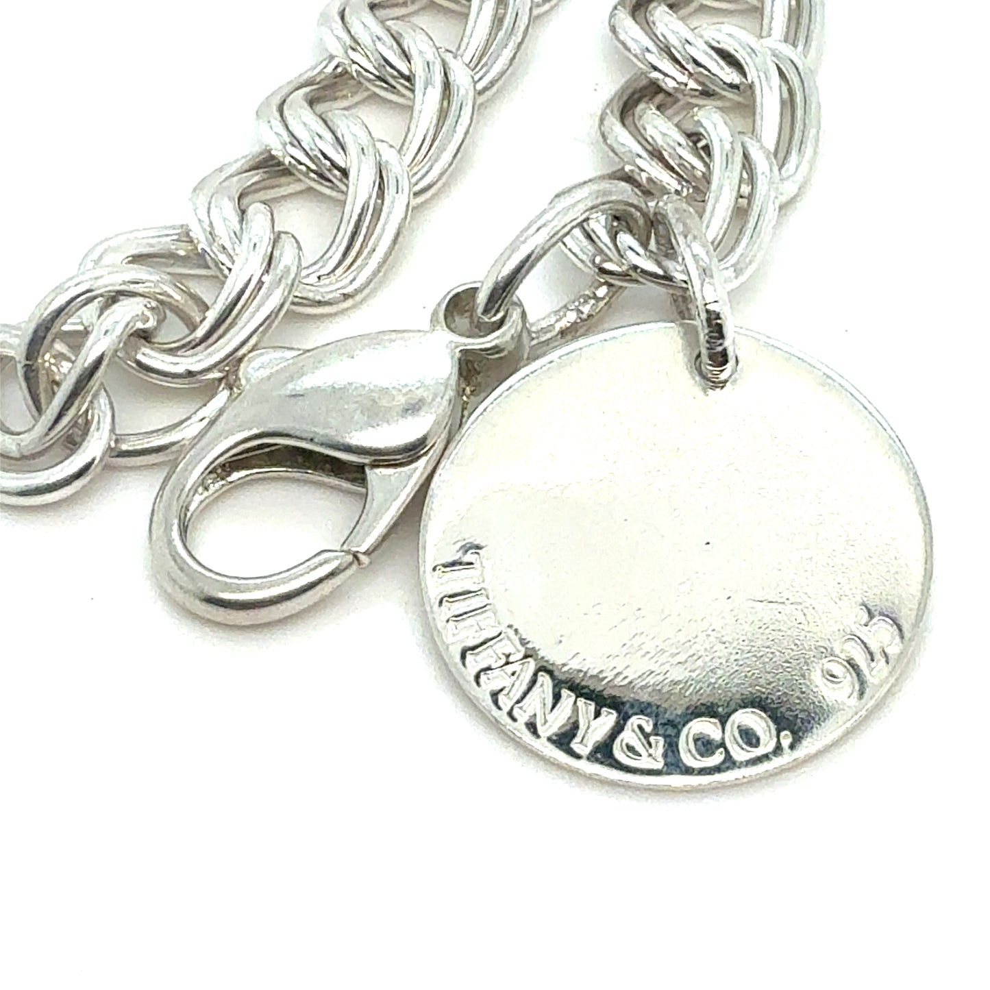 Tiffany & Co Estate Double Chain Bracelet 7.5" Sterling Silver TIF949