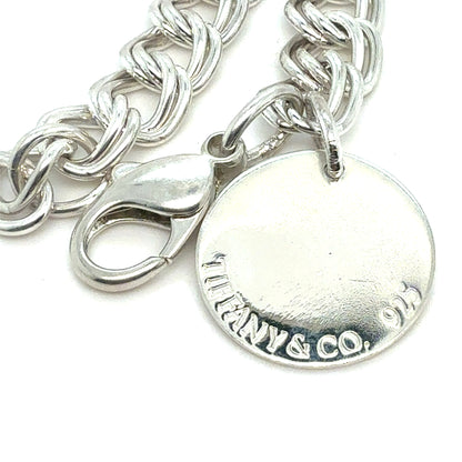 Tiffany & Co Estate Double Chain Bracelet 7.5" Sterling Silver TIF949