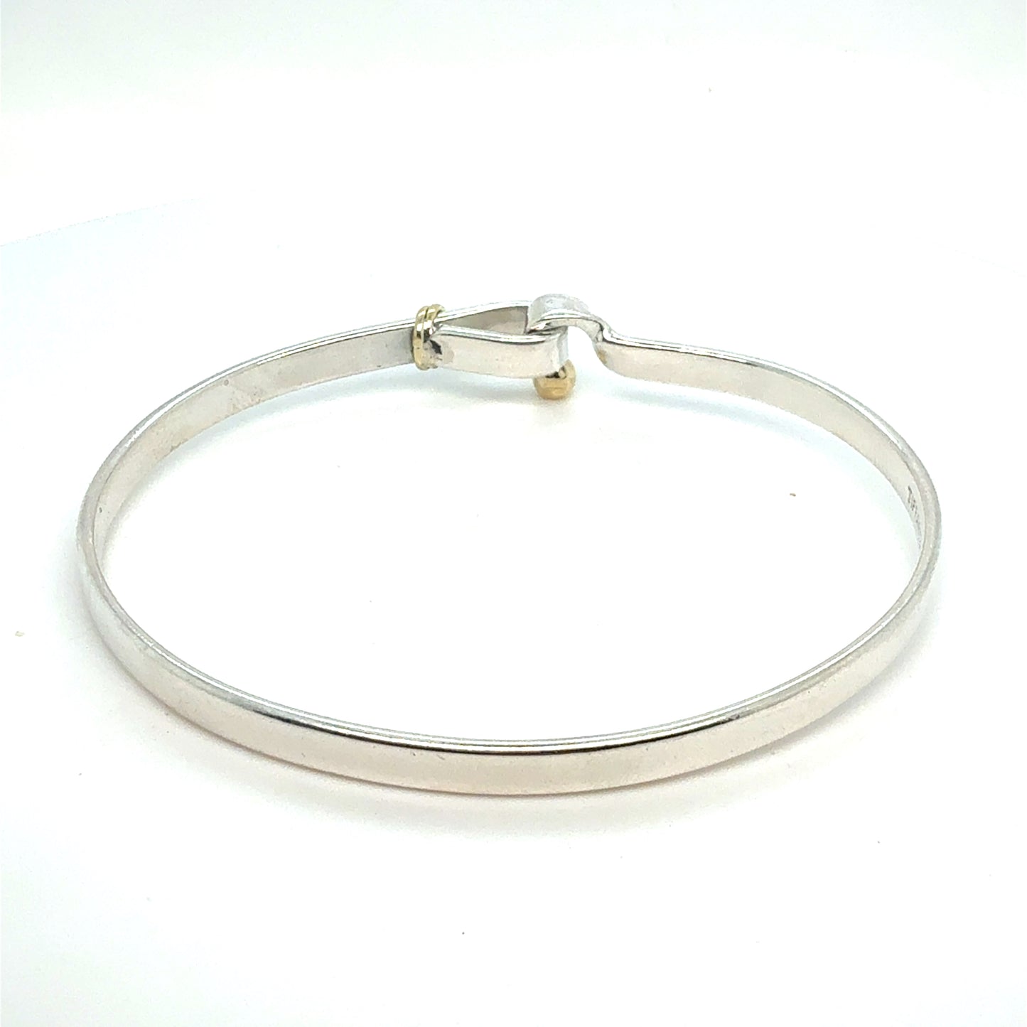Tiffany & Co Estate Bangle Bracelet 7.5 18k Gold Sterling Silver TIF951