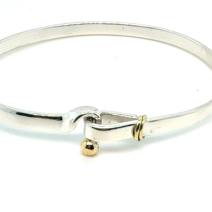 Tiffany & Co Estate Bangle Bracelet 7.5 18k Gold Sterling Silver TIF951