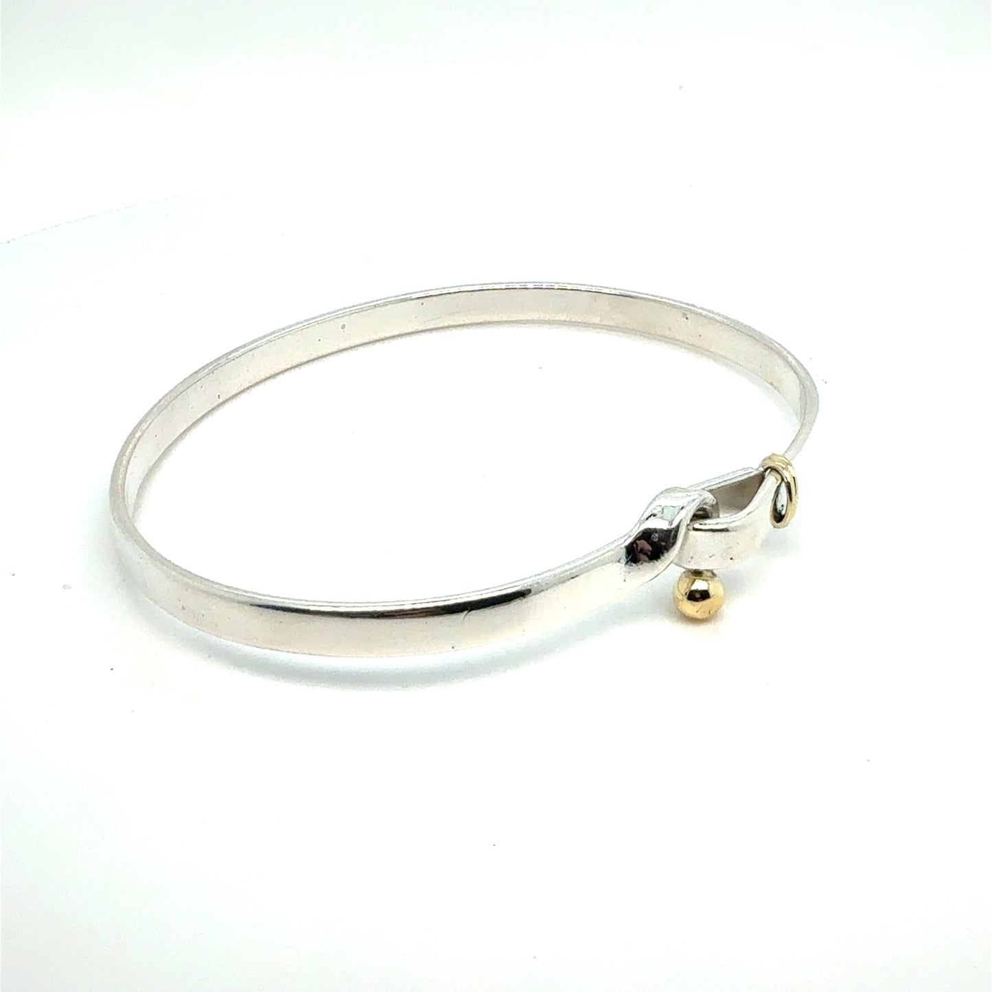 Tiffany & Co Estate Bangle Bracelet 7.5 18k Gold Sterling Silver TIF951