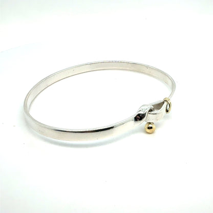 Tiffany & Co Estate Bangle Bracelet 7.5 18k Gold Sterling Silver TIF951