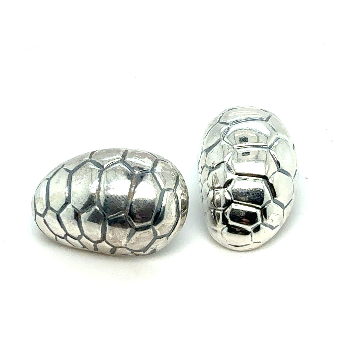 Tiffany & Co Estate Alligator Clip on Earrings Sterling Silver TIF953