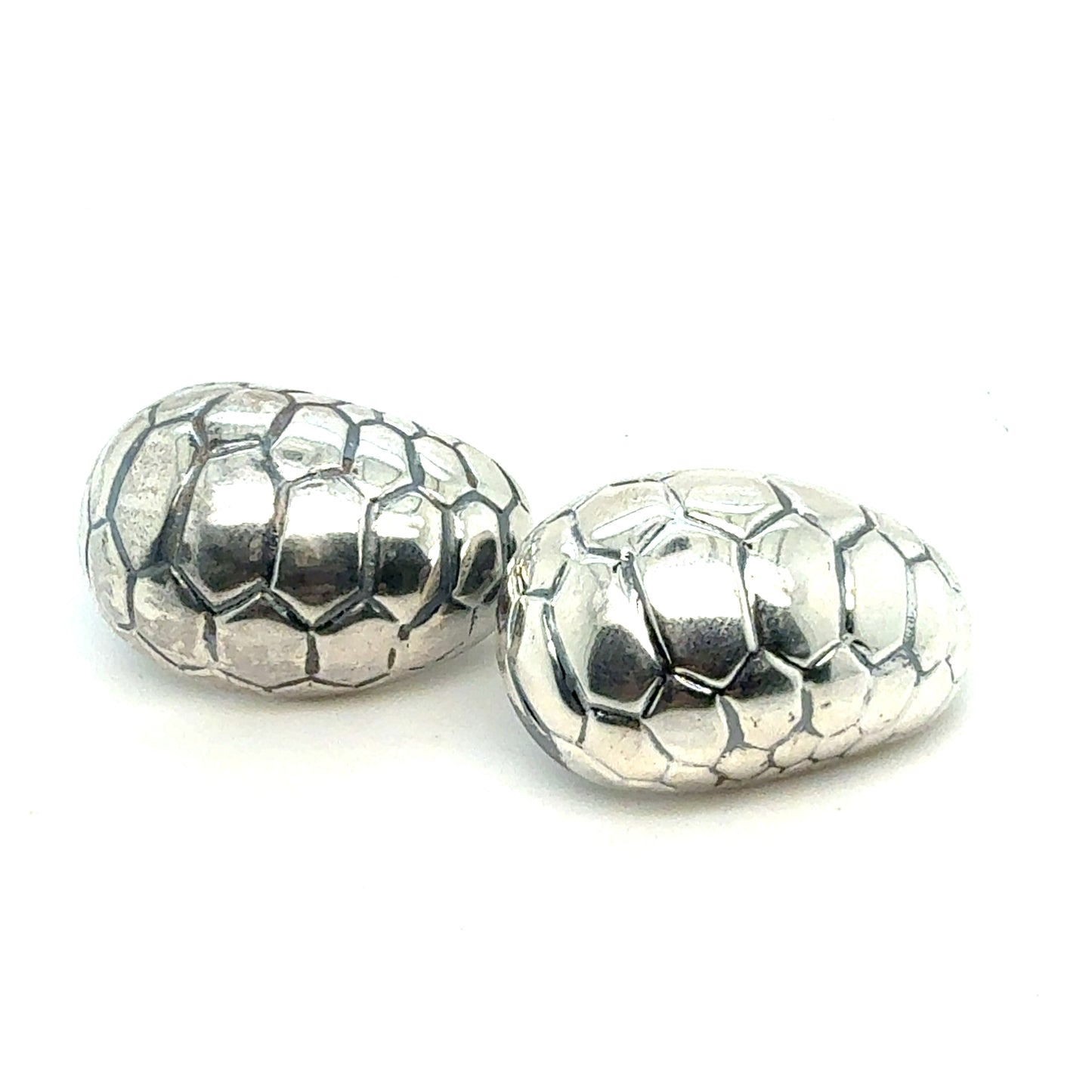 Tiffany & Co Estate Alligator Clip on Earrings Sterling Silver TIF953