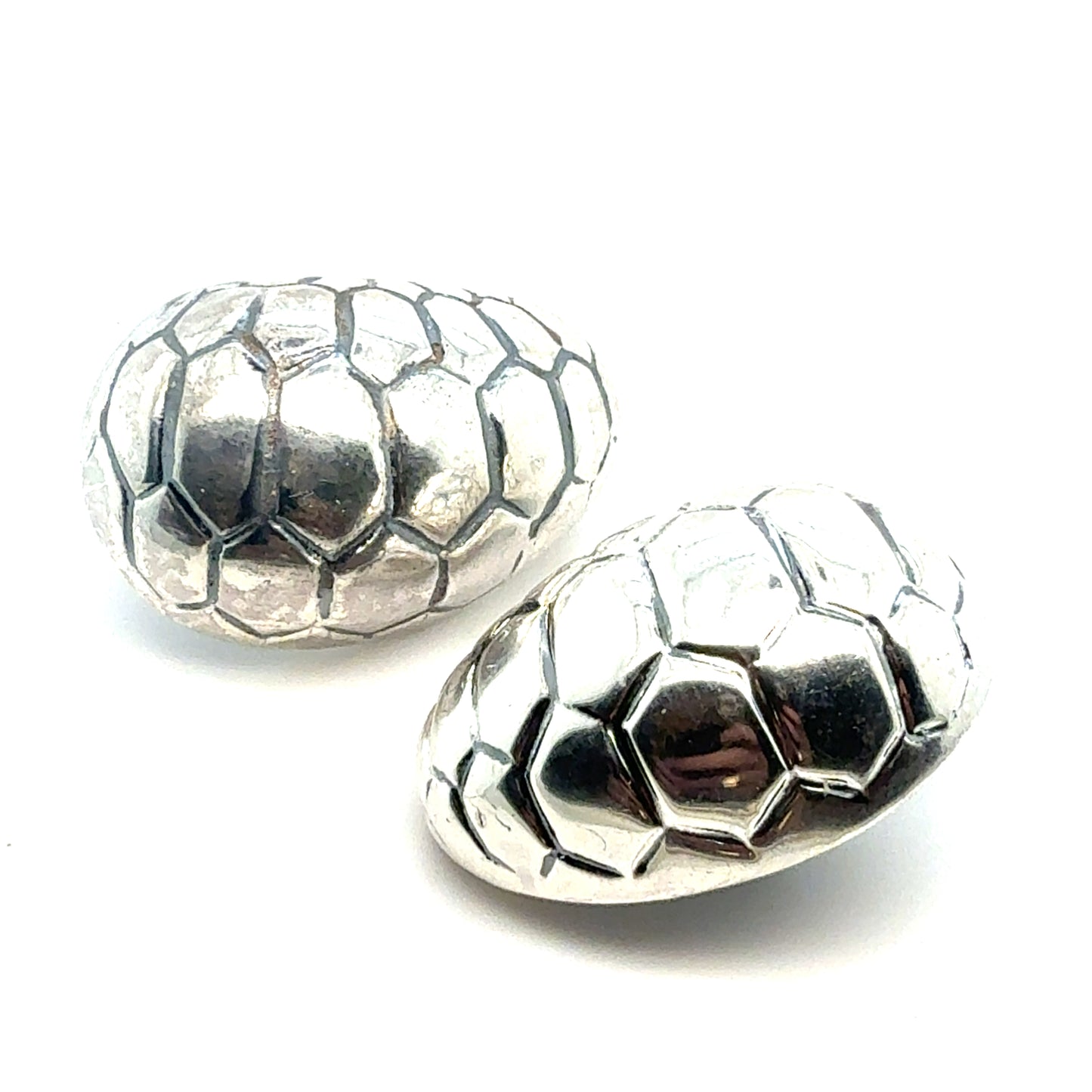 Tiffany & Co Estate Alligator Clip on Earrings Sterling Silver TIF953