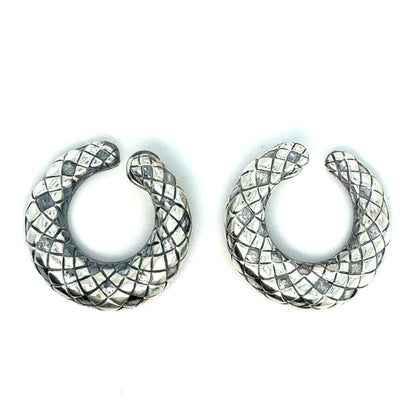 Tiffany & Co Estate Omega Back Clip on Earrings Sterling Silver TIF954