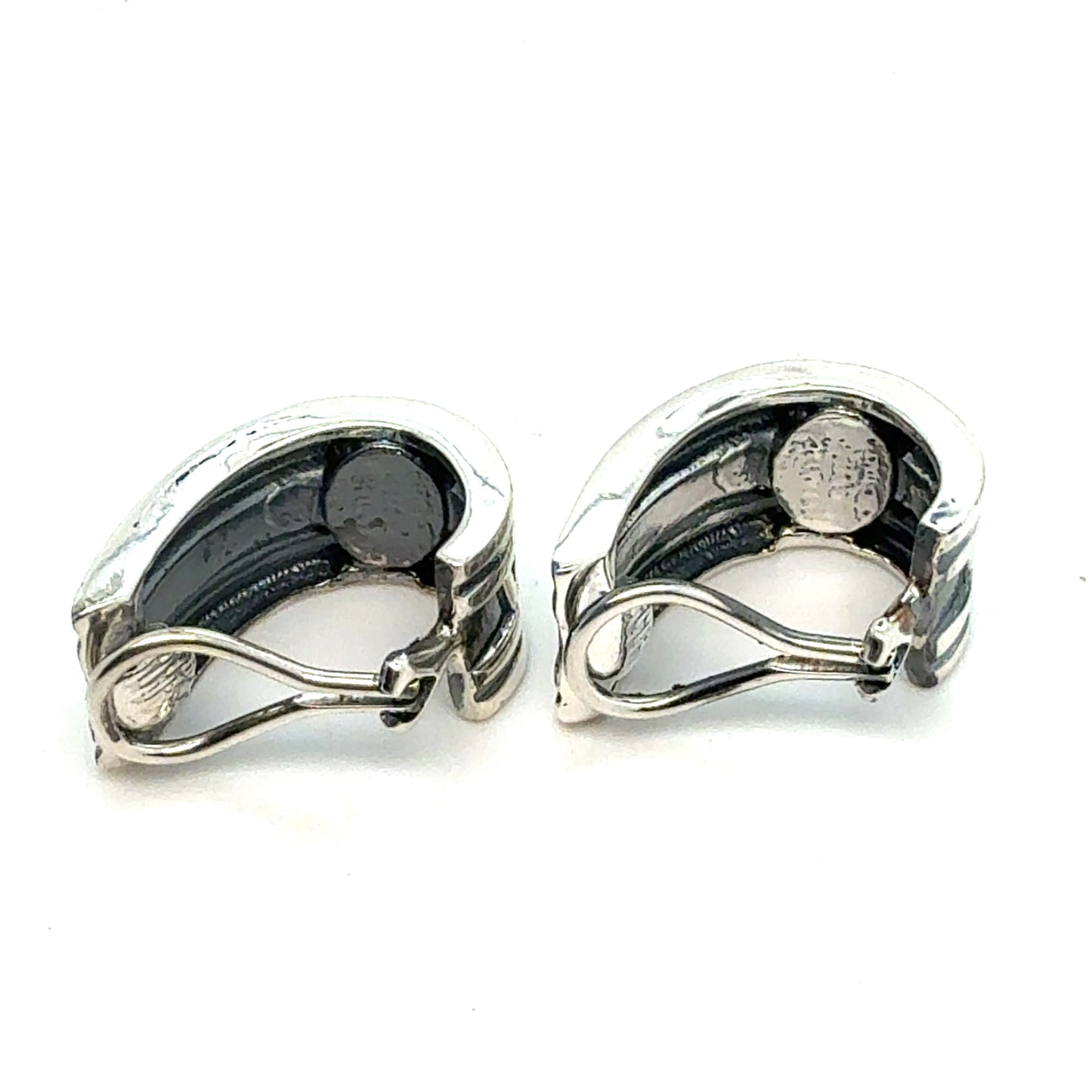 Tiffany & Co Estate Clip on Earrings Sterling Silver TIF965