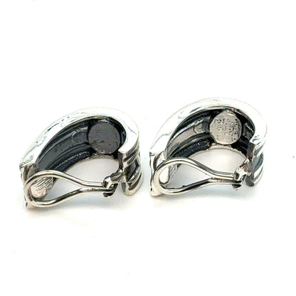 Tiffany & Co Estate Clip on Earrings Sterling Silver TIF965