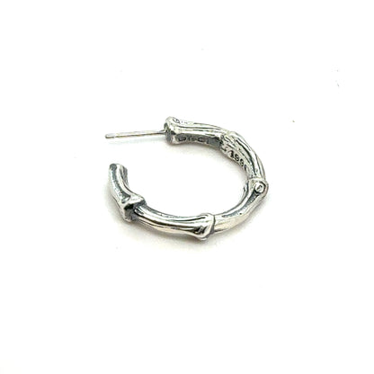 Tiffany & Co Estate Bamboo 1" Earrings without Backs Sterling Silver TIF966