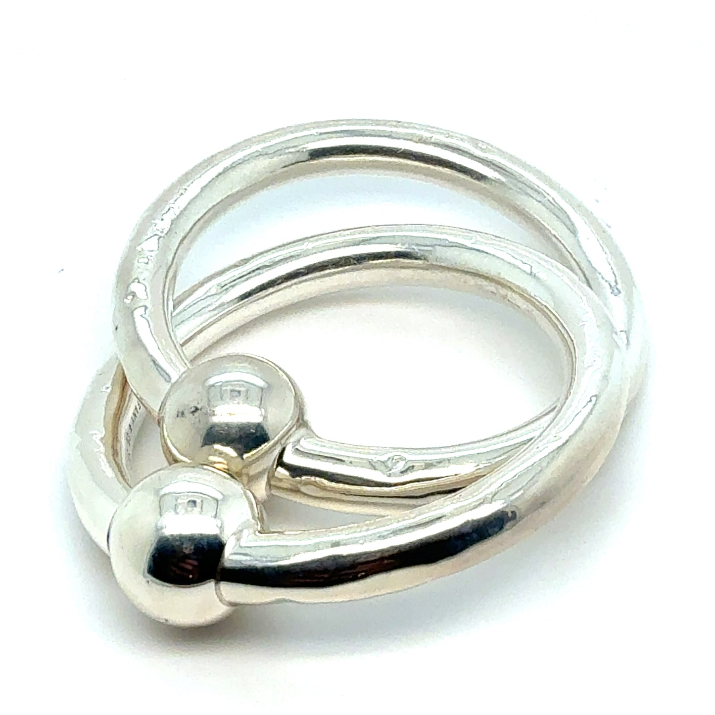 Tiffany & Co Estate Double Baby Rattle Sterling Silver TIF988