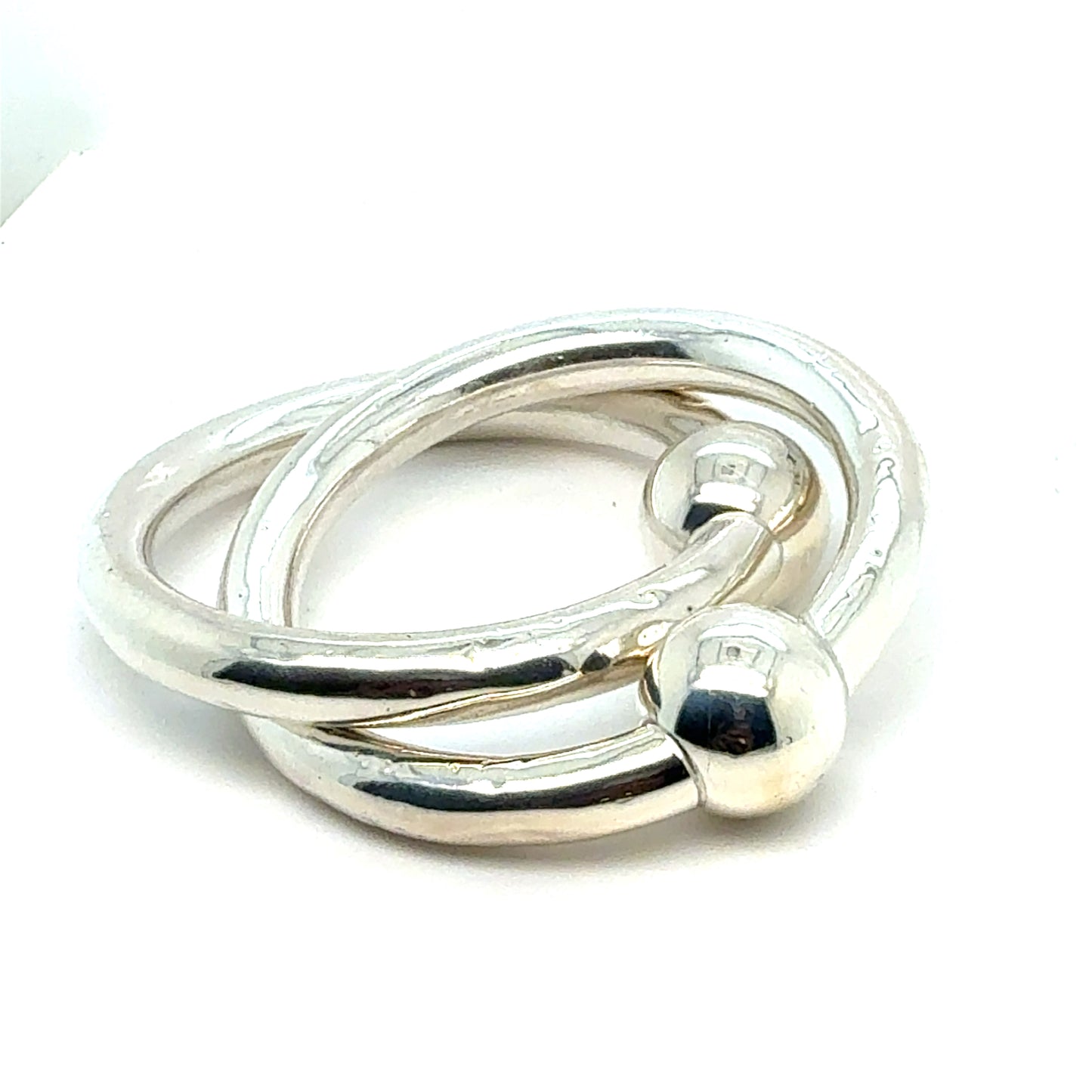 Tiffany & Co Estate Double Baby Rattle Sterling Silver TIF988