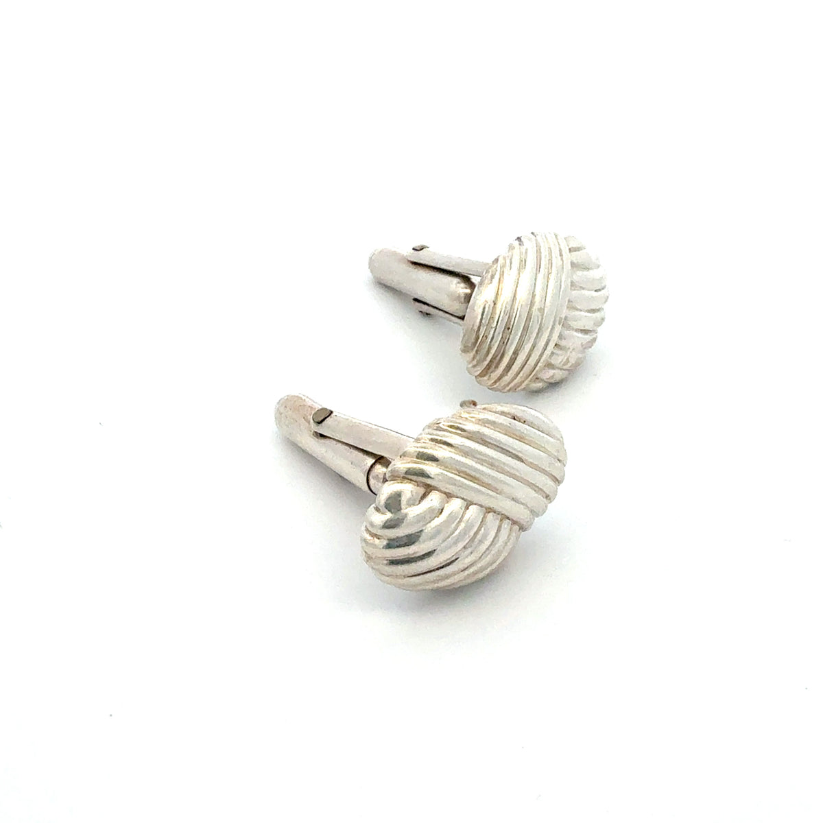 Tiffany & Co Estate Crossover knot Cufflinks Sterling Silver TIF989